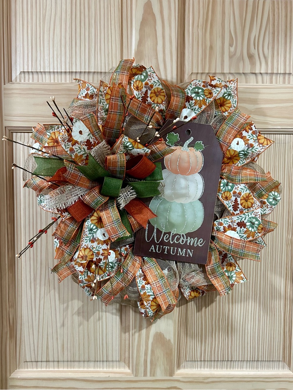 Welcome Autumn Harvest Wreath